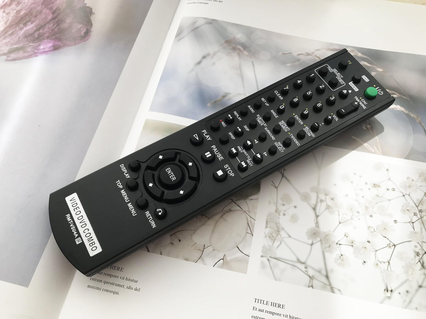 Replacement Remote Control for Sony DVD/VHS Combo Player SLV-D370P SLV-D380P SLV-D350P SLV-D360P SLV-D500P SLV-D281P SLV-D300P SLV-D560P