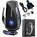 Wireless Car Charger Mount 15W Fast Charging Auto Clamping Automotive Electric Induction Car Phone Holder Mount Car Wireless Charger Air Vent Car