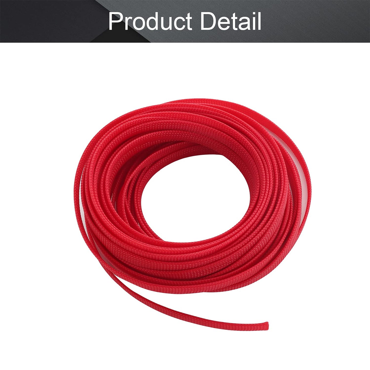 Othmro 32.8ft Length Expandable PET Flexible Braided Cable Sleeves 0.39in Width Wire Loom Sleeving and Organizers Flexible Wire Mesh Sleeves for TV