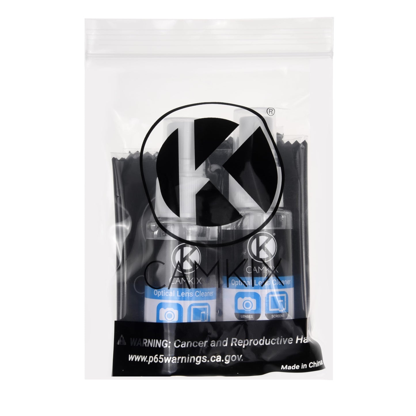 Camkix Lens and Screen Cleaning Kit - 2X Cleaning Spray 2X Microfiber Cloth - Perfect to Clean The Lens of Your DSLR and Compatible with Your Camera