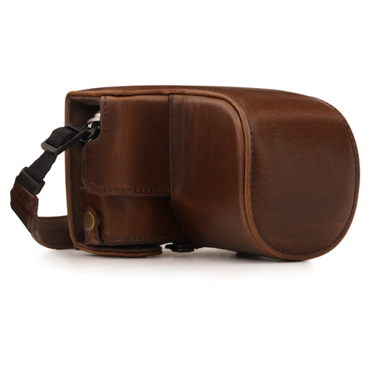 MegaGear Ever Ready Leather Camera Case Compatible with Olympus Pen E-PL10, E-PL9 (14-42mm)
