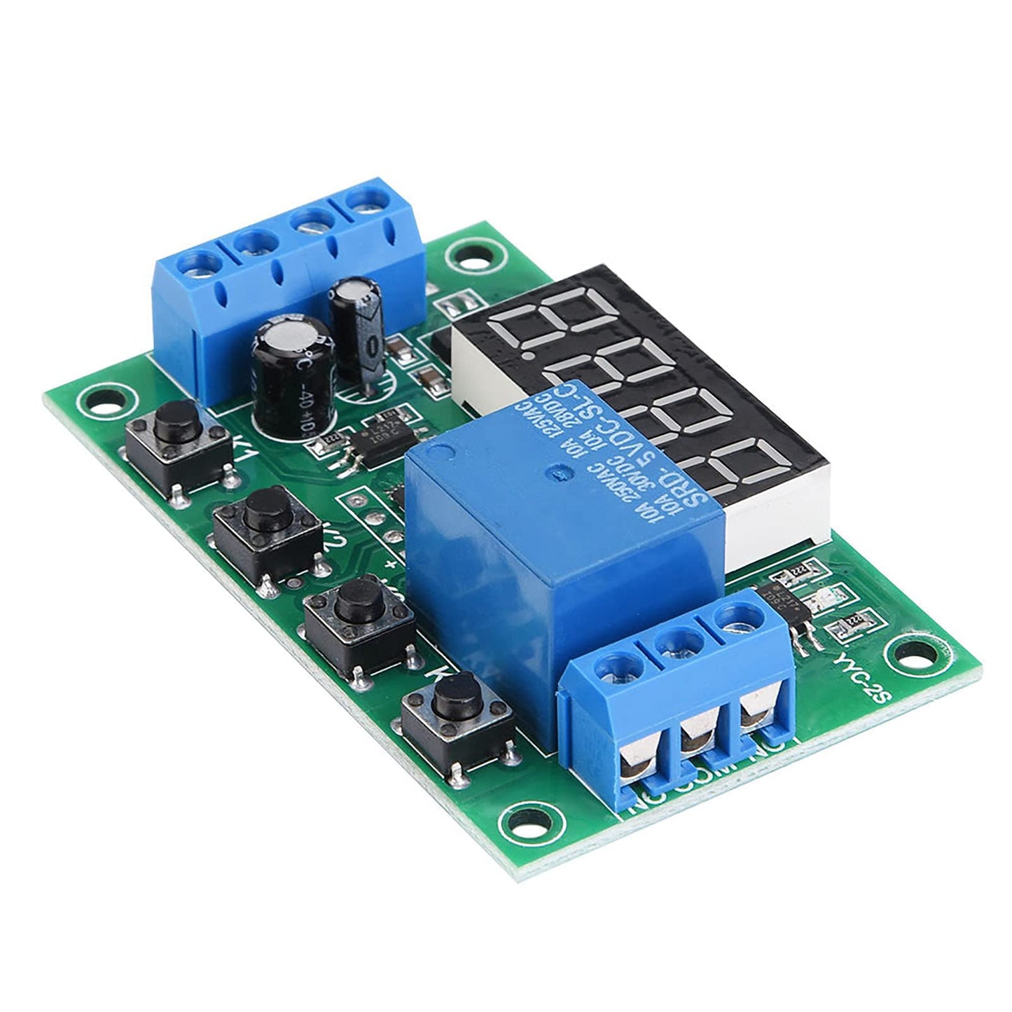 Timer Relay Module, 5V Adjustable LED Display Automation Control Switch, 24 Functions, 5A Output Power, Industrial Electrical Accessories