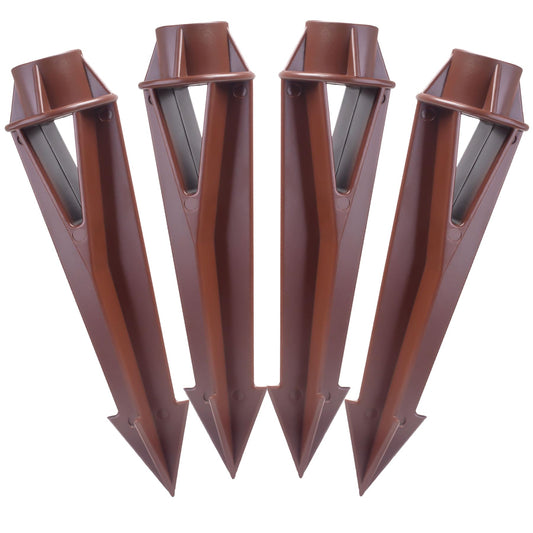 Hyoquilex Lighting Ground Stake Spike Replacement for Outdoor Low Voltage Landscape Spotlight Pathway Flood Light,1/2" NPT Thread Brown