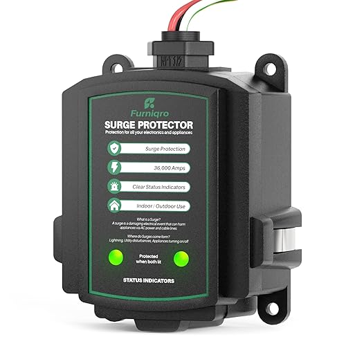 Furniqro FHSPD36S Whole House Surge Protector for 36,000 Amps, Ultimate Surge Protection, Whole Home Surge Protector, Indoor/Outdoor Use, 120/240V
