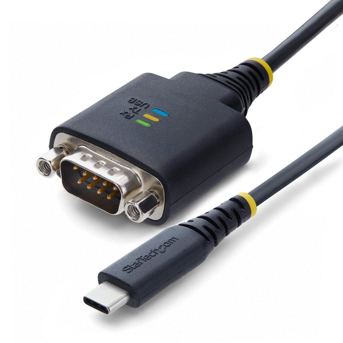 StarTech 1ft (30cm) USB-C to Serial Adapter Cable, COM Retention, FTDI Chip