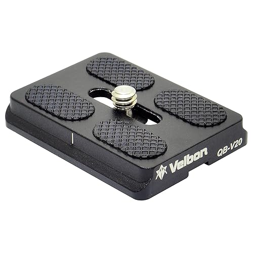 Velbon AMZQB-V20 Quick Shoe QB-V20 AZ Arca-Swiss Compatible Spare Shoes, Aluminum, Black