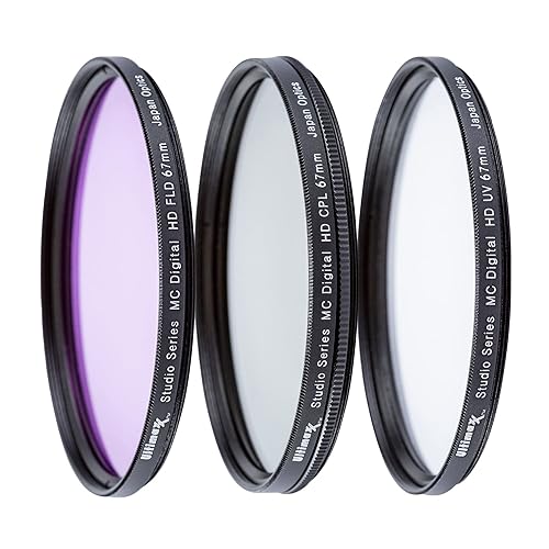 Ultimaxx 3-Piece Multi-Coated HD Professional 67mm Filter Kit (UV, FLD, CPL)