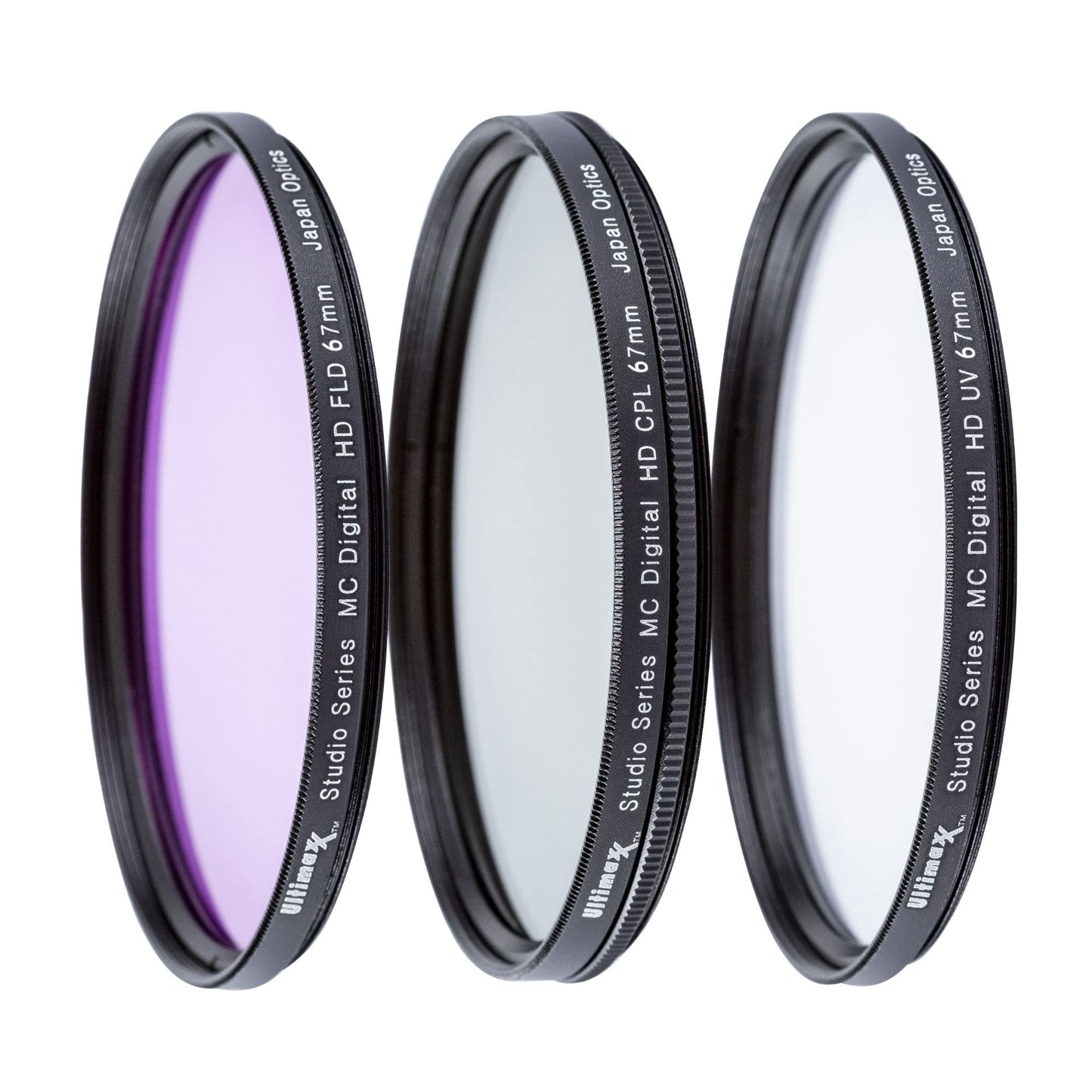 Ultimaxx 3-Piece Multi-Coated HD Professional 67mm Filter Kit (UV, FLD, CPL)