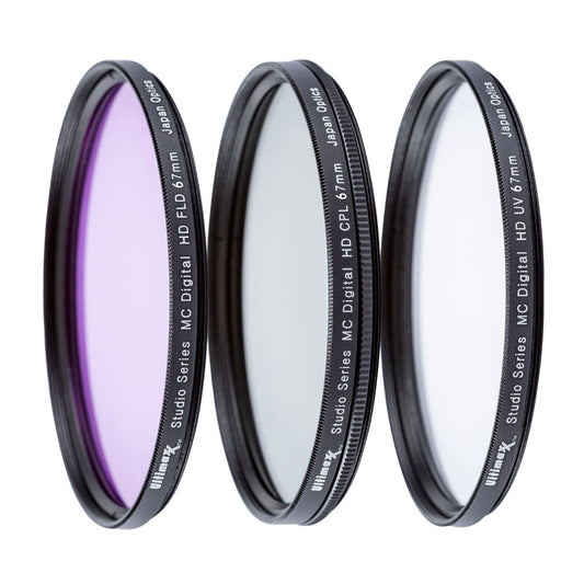 Ultimaxx 3-Piece Multi-Coated HD Professional 67mm Filter Kit (UV, FLD, CPL)