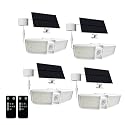Cozeet Solar Motion Sensor Outdoor Floodlights 6500K with Remote Control, 180 LED Waterproof,Solar Security Outdoor Light with IP65 for Wall Porch