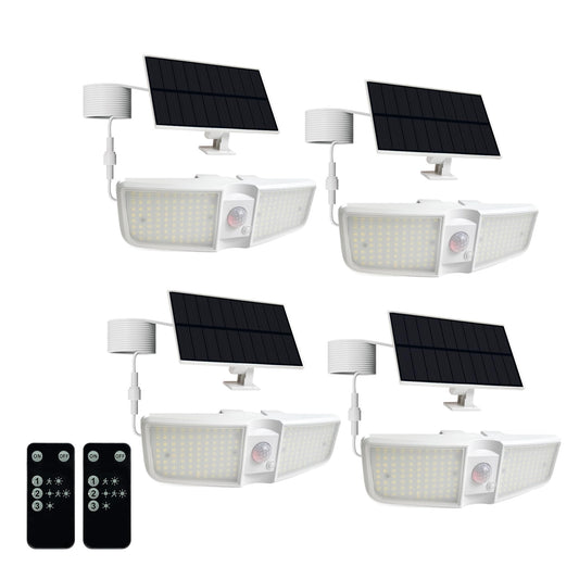 Cozeet Solar Motion Sensor Outdoor Floodlights 6500K with Remote Control, 180 LED Waterproof,Solar Security Outdoor Light with IP65 for Wall Porch