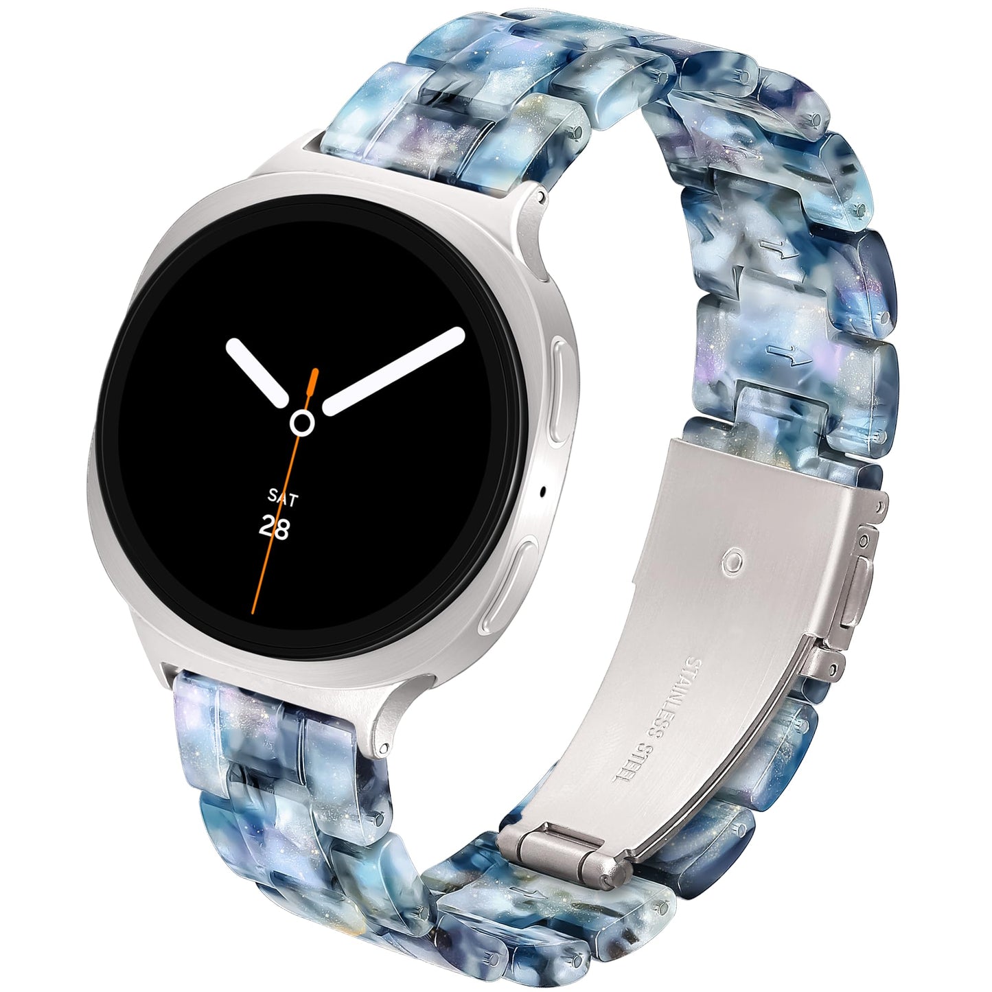 YGTIECS Resin Strap Only Compatible with Samsung Galaxy Watch 9/8 Band 40mm 44mm, for Galaxy Watch 8 Classic Band 46mm, 20mm Soft Resin Replacement