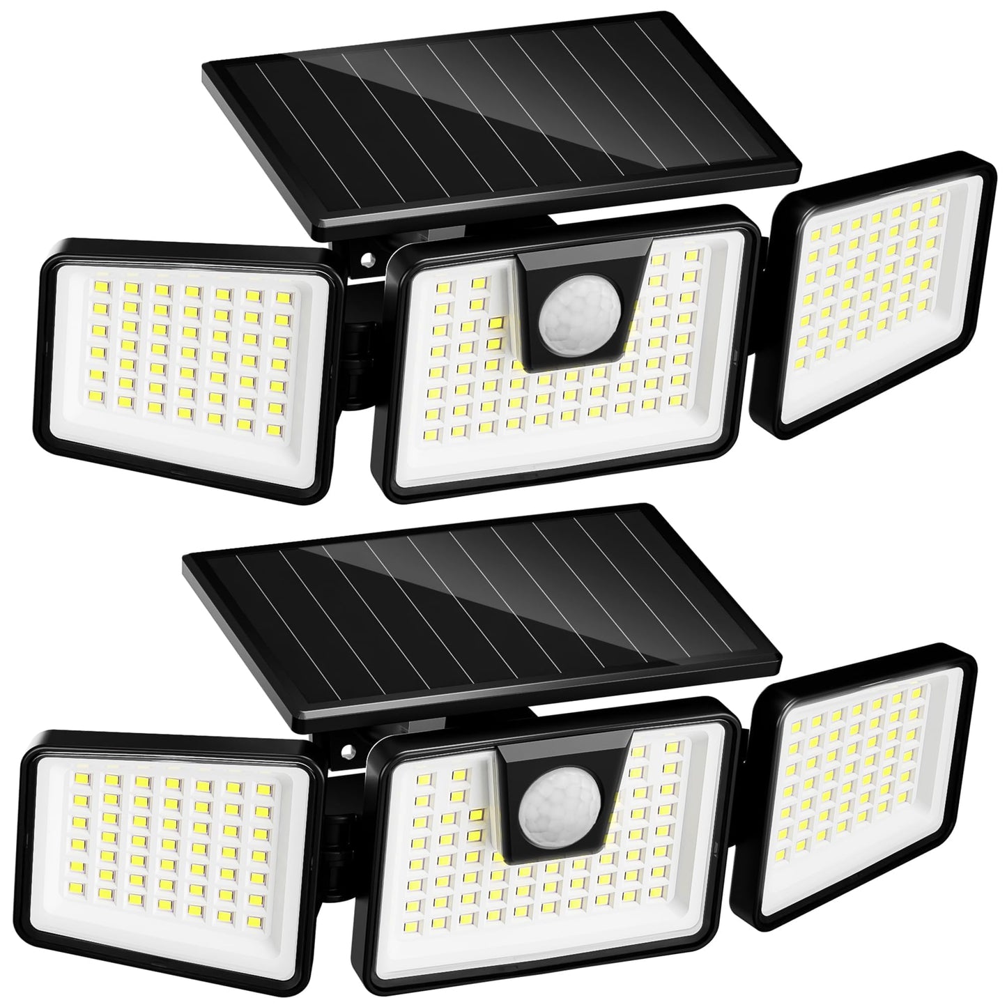 INCX Solar Lights Outdoor Waterproof, 3000 LM 156 LED Motion Sensor Outdoor Lights, 3 Heads Solar Powered Security Flood Light Motion Detected