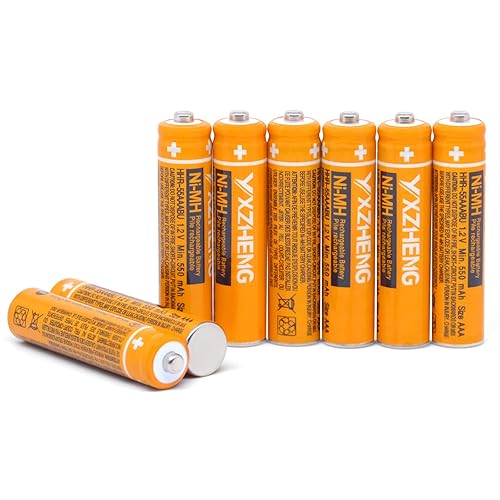 YXZHENG AAA Battery 8PCS 1.2V 550mAh Rechargeable NI-MH HHR-55AAABU Compatible with Panasonic Cordless Wireless Phone Telephone Handsets DECT 6.0