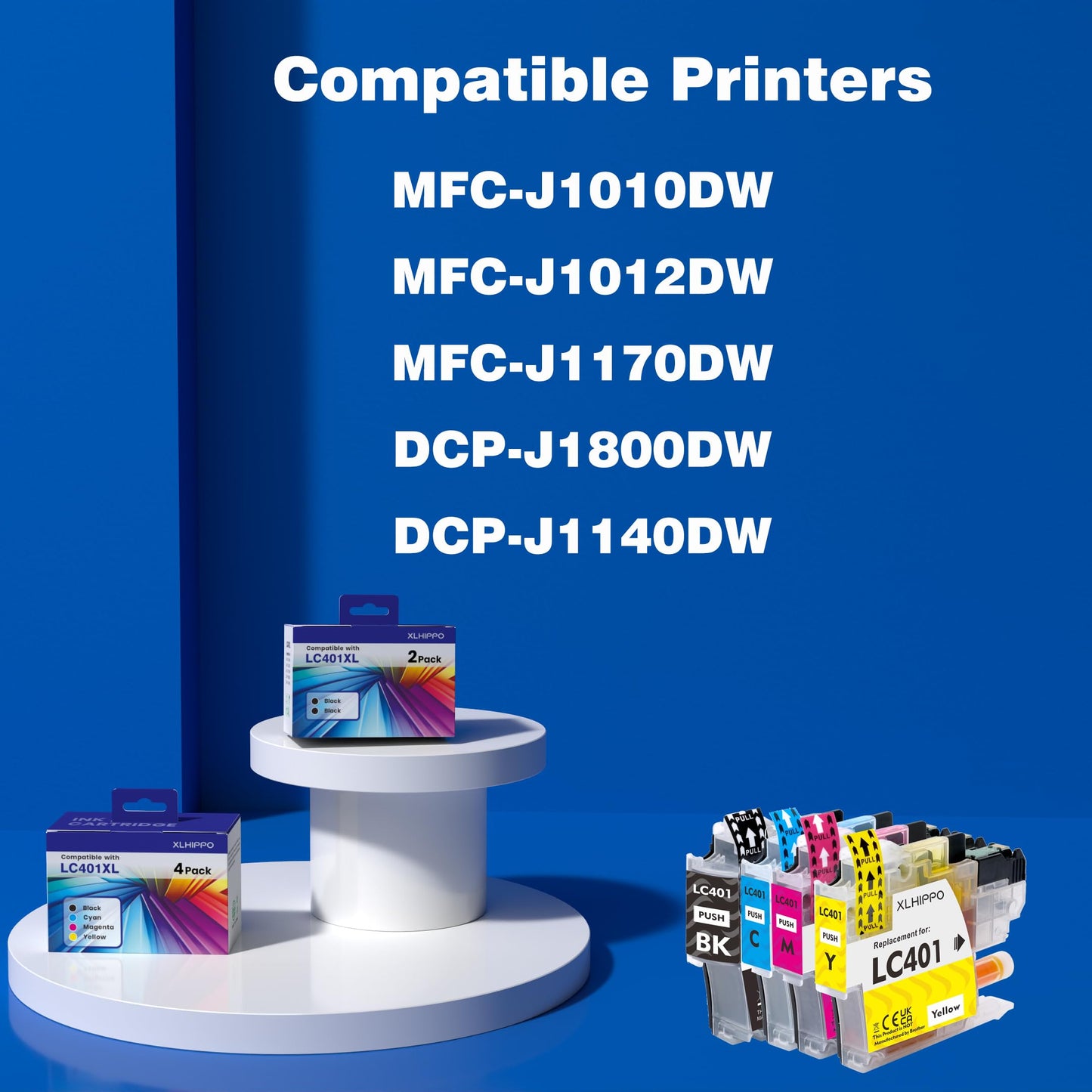 LC401XL Ink Cartridges for Brother Printers MFC-J1010DW Replacement for Brother LC401XL LC401 Ink Cartridges for Brother MFC-J1170DW MFC-J1012DW