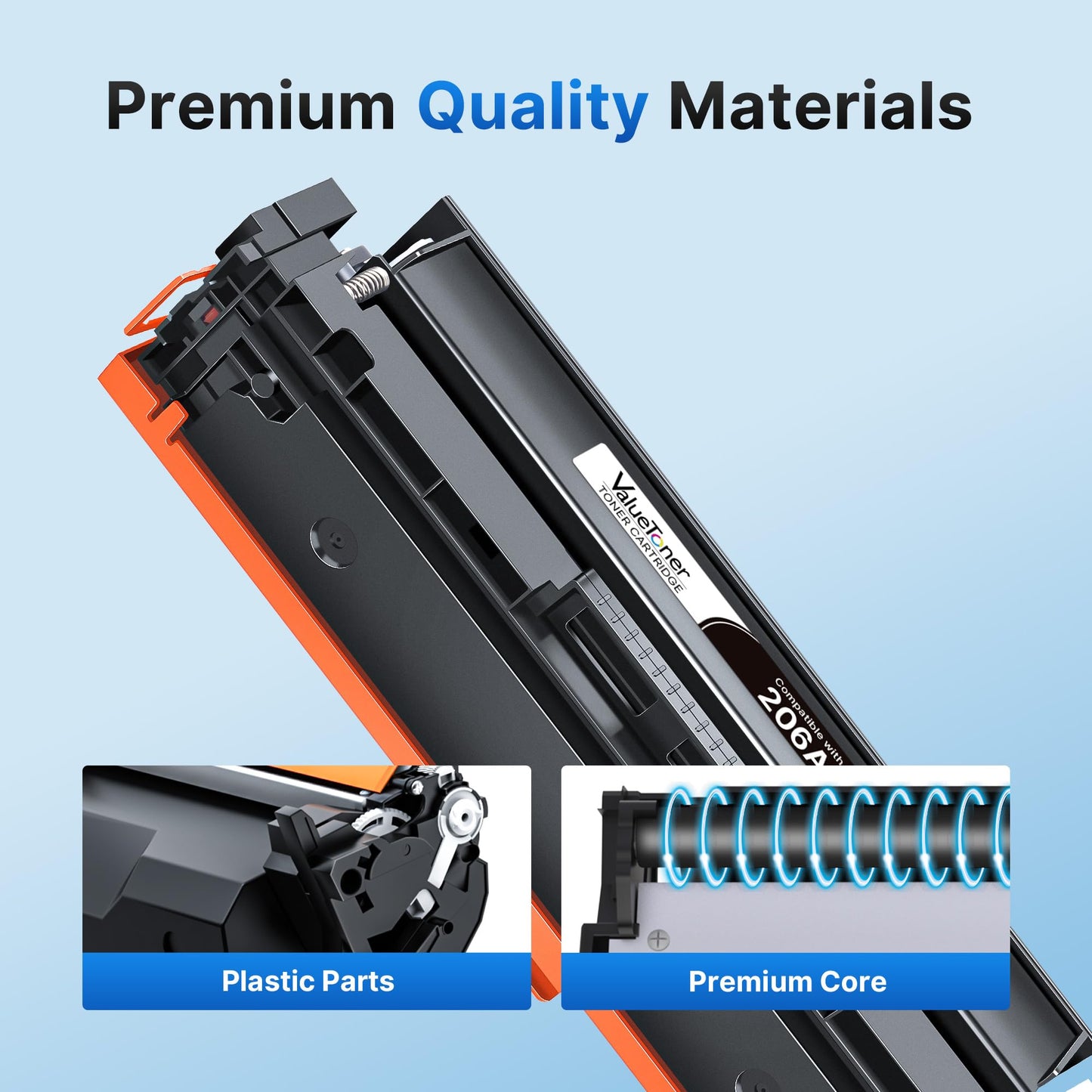 206A Black Toner Cartridge Compatible Replacement for HP 206A W2110A 206A W2110X Work for HP Color LaserJet Pro MFP M283fdw M255dw M283 M255 Printer