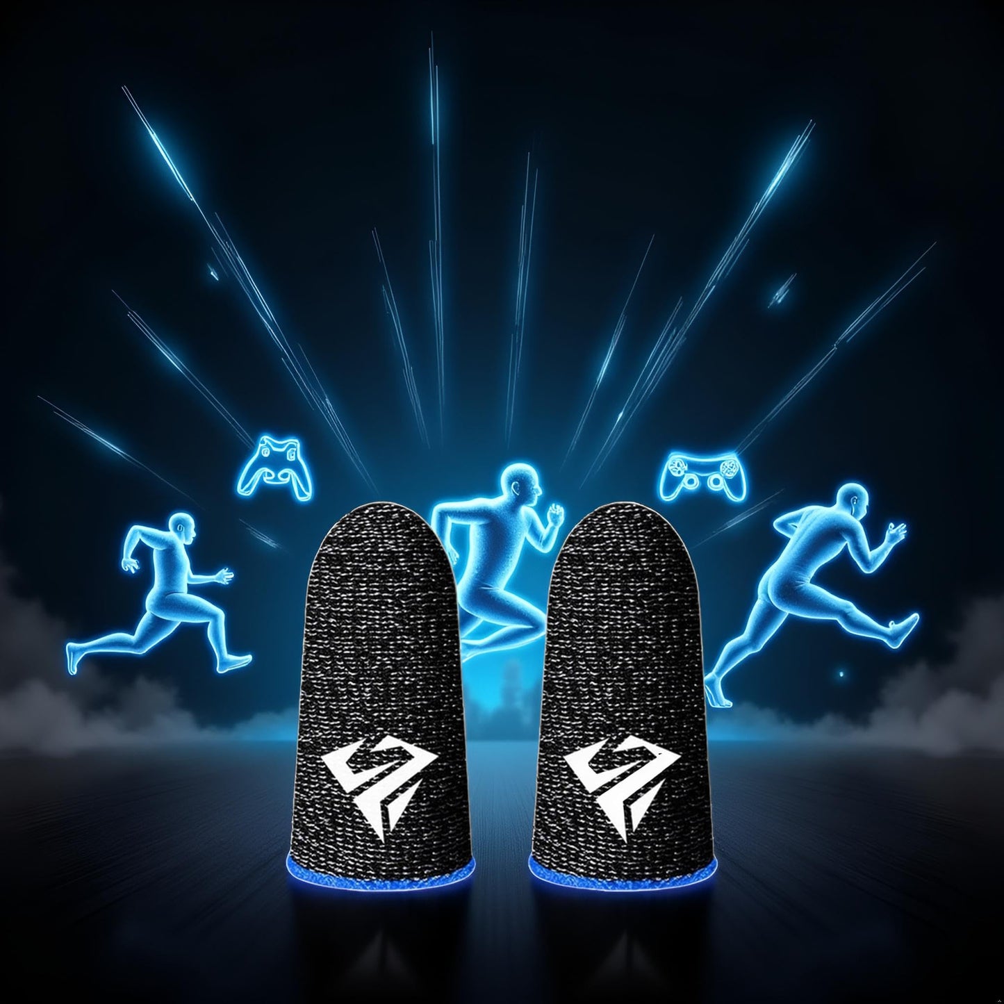 2Pcs Black for Pubg Mobile Games Gaming Finger Sleeve Breathable Fingertips Sweatproof Fingertip Gaming Sleeve for Mobile Cove Cell Phone Gaming