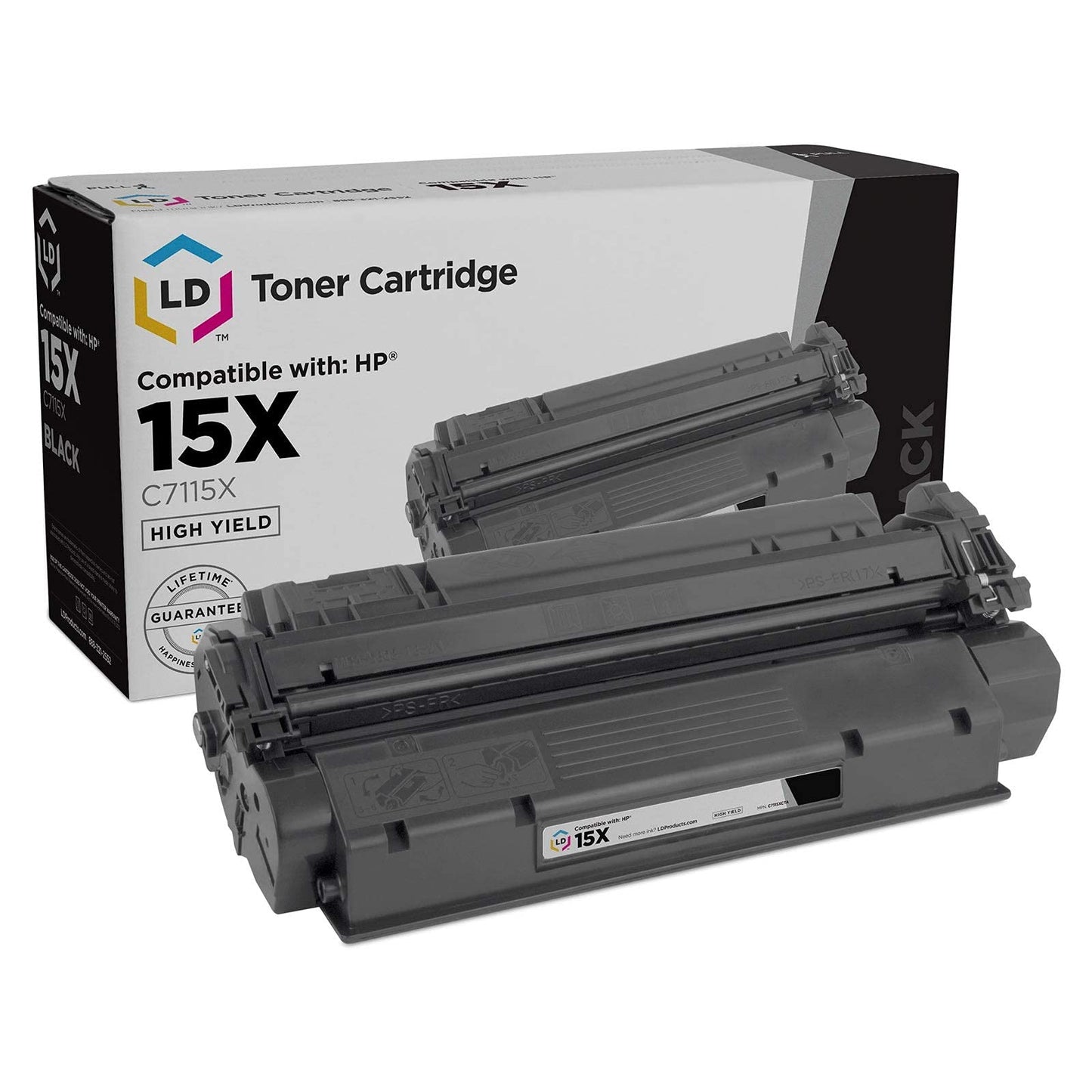 LD Products Compatible Toner Cartridge Replacement for HP 15X C7115X High Yield (1-Pack, Black) Works with LaserJet 1200 1200n 1200se 1220 1220se 3300