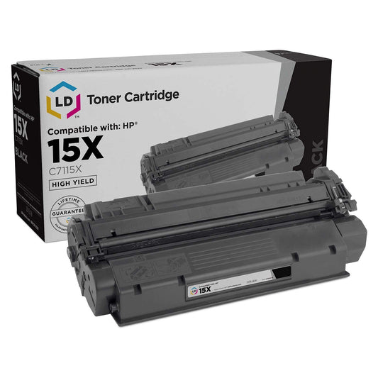 LD Products Compatible Toner Cartridge Replacement for HP 15X C7115X High Yield (1-Pack, Black) Works with LaserJet 1200 1200n 1200se 1220 1220se 3300