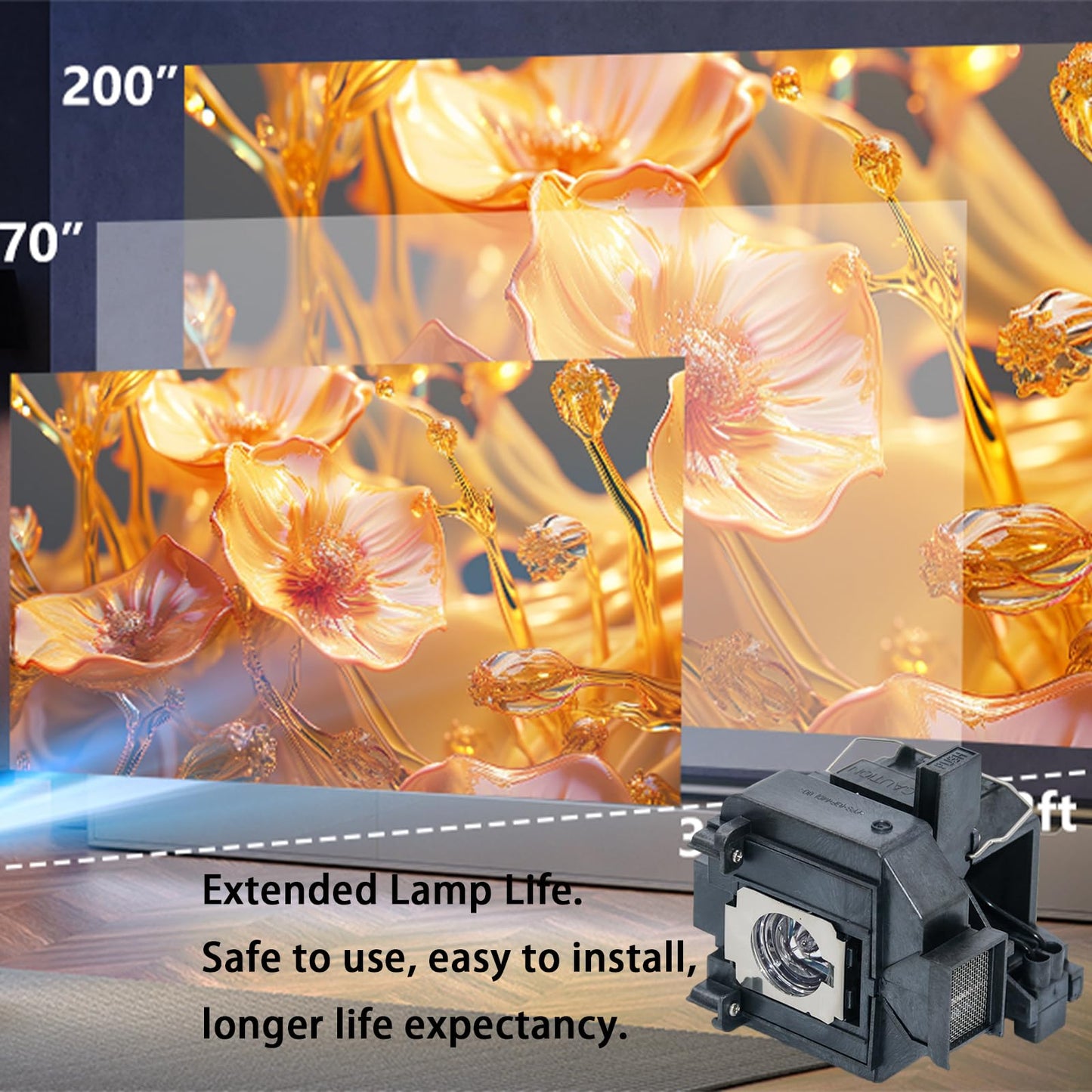 Qexudu V13h010l69 Projector Lamp for Epson-ELP-LP69 PowerLite Home Cinema 5020ub 5030ub 5025ub 5020ube 5030ube 5010E 6030ub 6020UB 6010 4030