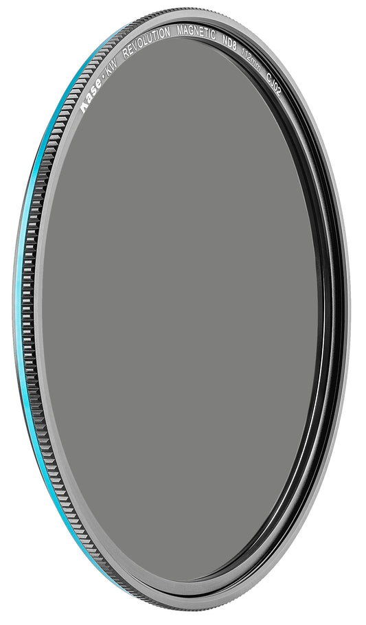 Kase Wolverine Revolution 112mm Magnetic ND8 3 Stop Shockproof Tempered Optical Glass Filter w Blue Ring & Adapter