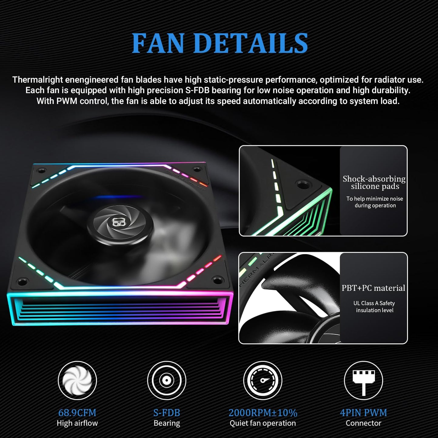 Thermalright Frozen Infinity 240 Black CPU AIO Cooler, TL-M12*2 PWM Fans, ARGB Infinity Mirror, 240mm Radiator, Compatible