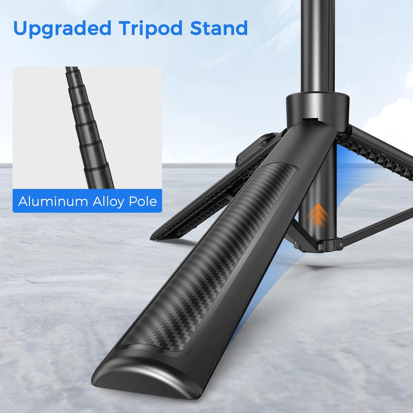Selfie Stick Travel Tripod for Cell Phone with Remote Control and Phone Holder, Extendable Selfie Stick for iPhone, iPhone Tripod for Video Recording