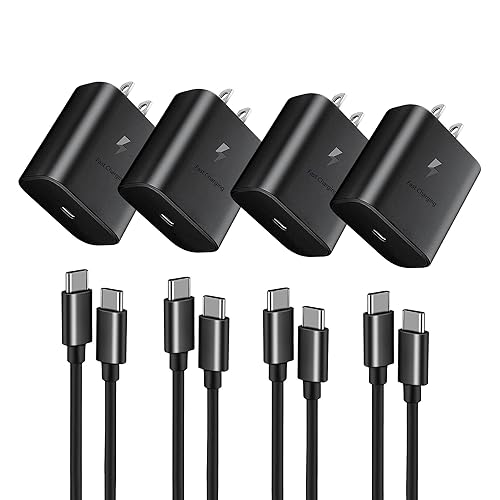 45W Super Fast Charger,USB C Port Adapter,Wall-Mounted Cube Charging Block,Type-c Mobile Phone Charger with C to C Cable is Suitable for Samsung