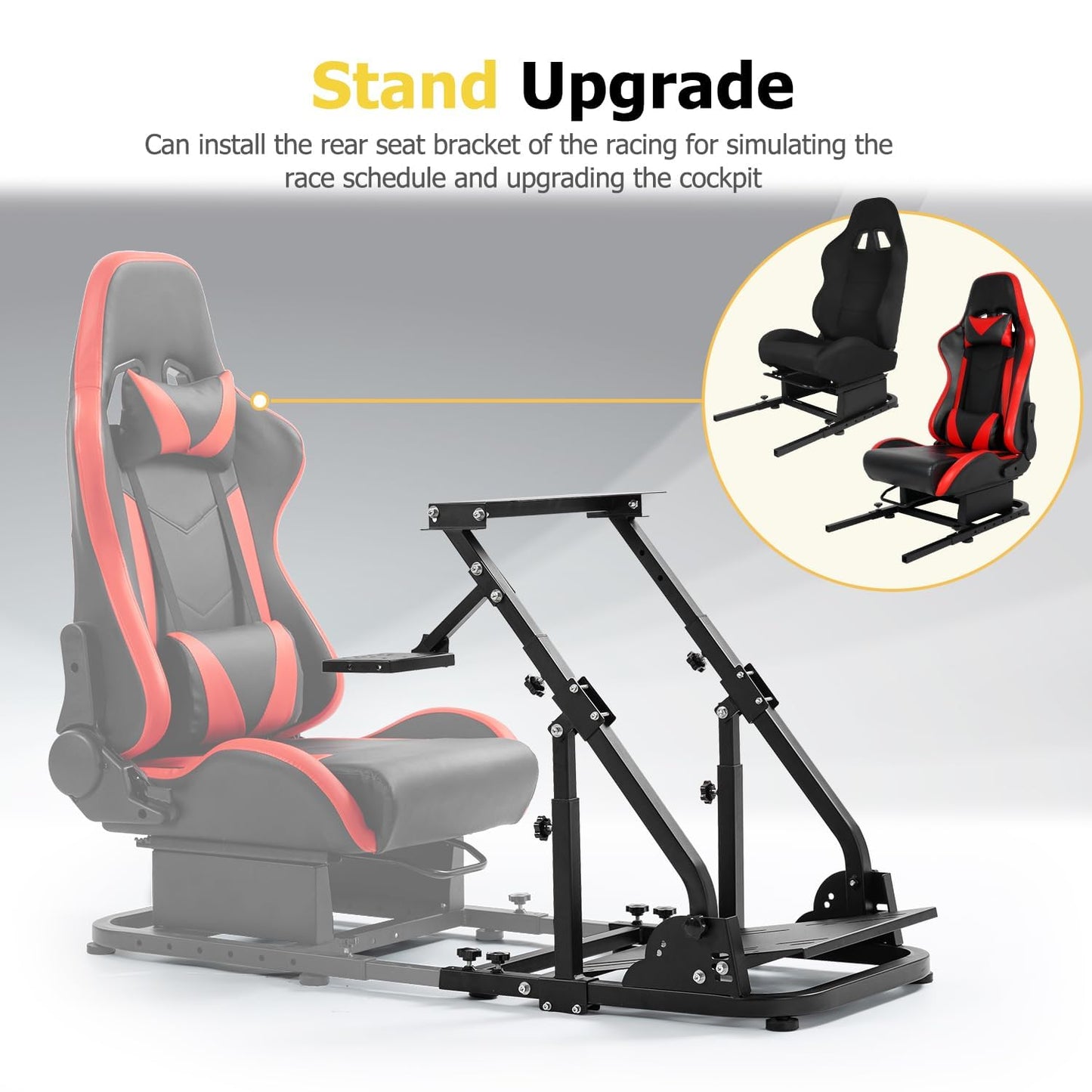 Marada Sim Racing Wheel Stand,Adjustable height angle Steering Wheel Stand,Fit for Logitech G25 G27 G29 G920 G923, for Thrustmaster T300 T248, No