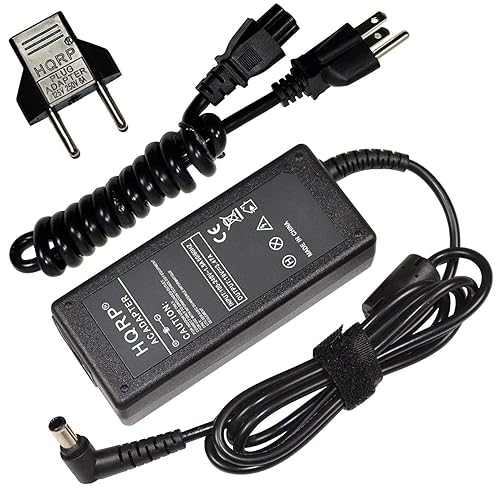 HQRP 19V AC Adapter Compatible with Samsung BN44-00837A A6619_FSM UN32J5205 UN32J5205AFXZA UN32J5205AF UN32J525DAF UN32M4500 UN32M4500AFXZC LED HDTV…