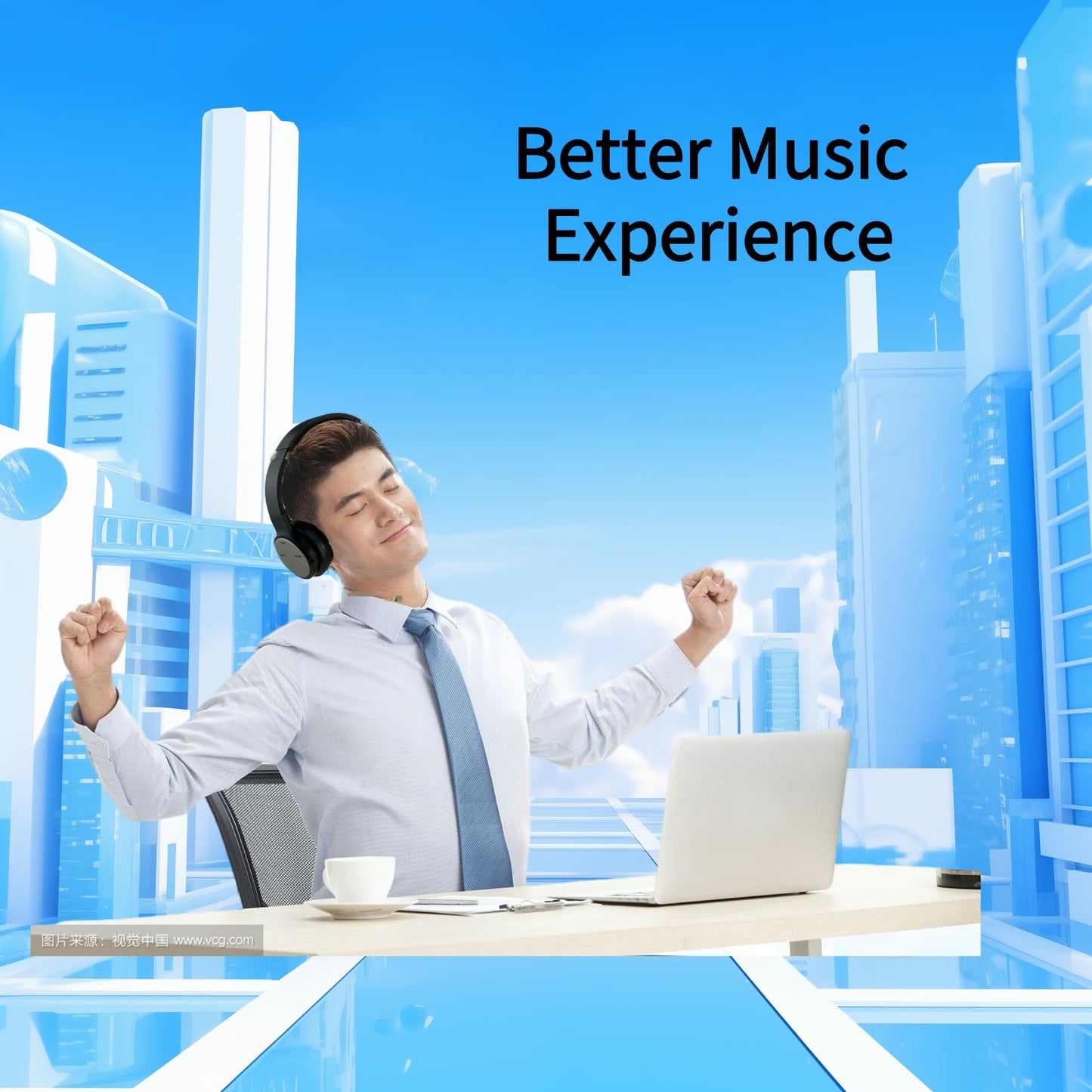 YUSONIC Bluetooth Headphones with Case, Super Bass Wireless Headphone, Stereo Headset Micro SD/TF, Bidirectional Foldable Headphones for Travel Home…