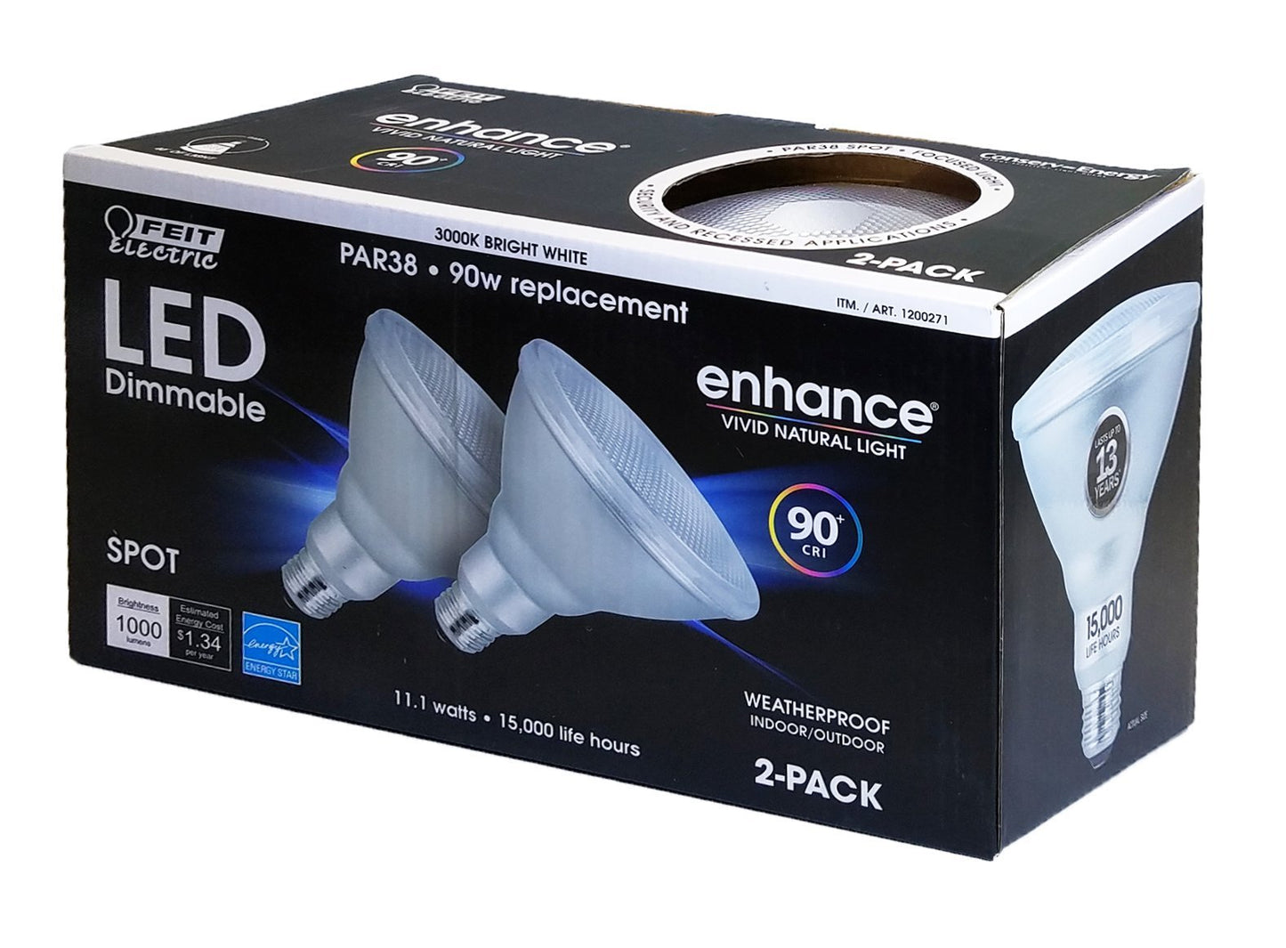 Feit Electric PAR38 LED Spot Bright White (2-Pack)
