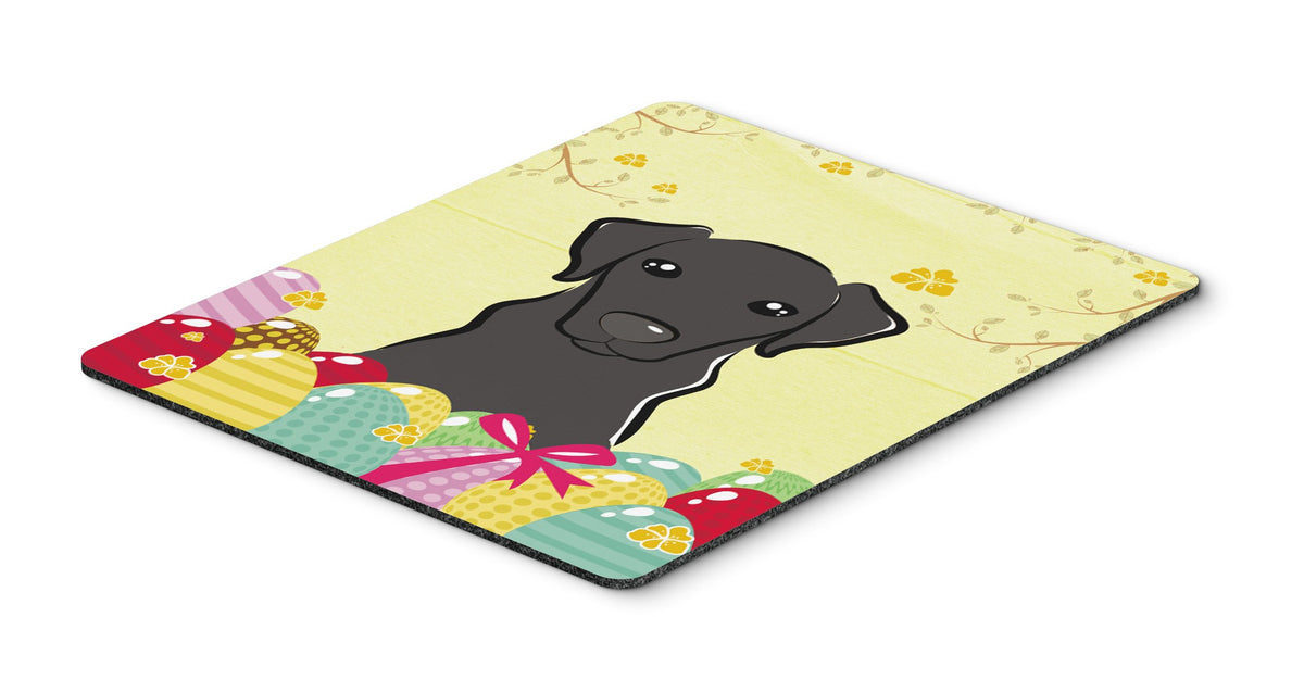 Caroline's Treasures BB1917MP Black Labrador Easter Egg Hunt Mouse Pad, Hot Pad or Trivet for Home Office Gaming Working Computers Laptop Mouse