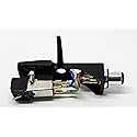 Black Headshell, Mount, Cartridge and Conical stylus, needle for Technics SL-D1, SL-D1K, SL-D2, SL-D202, SL-D205, SL-D2K, SL-1400, SL-1401, SL-1410