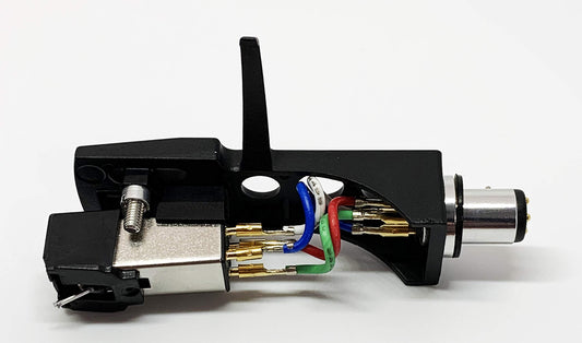 Black Headshell, Mount, Cartridge and Conical stylus, needle for Technics SL-D1, SL-D1K, SL-D2, SL-D202, SL-D205, SL-D2K, SL-1400, SL-1401, SL-1410