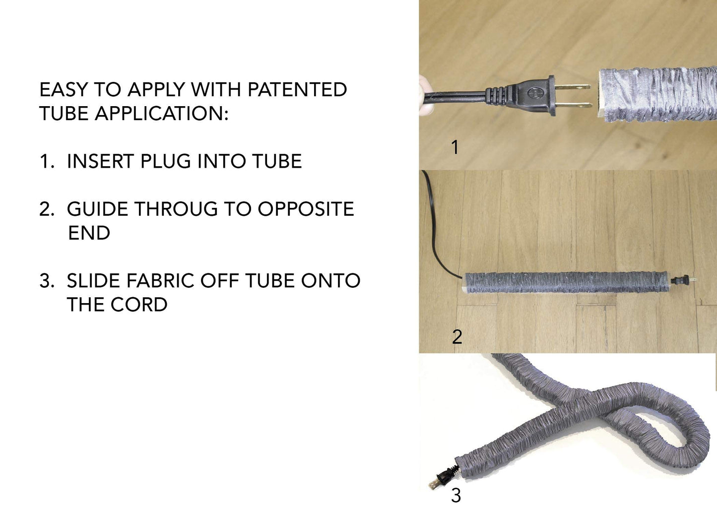 Gold/Golden COVEREase Cord Lamp Cover 9 ft Faux Silk Fabric Cover - Cable Sleeve, Wire Cover, Cord Hider for Cable Management for Electrical Lighting