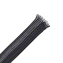 100ft - 1/2 inch PET Expandable Braided Sleeving - Black - Alex Tech Braided Cable Sleeve