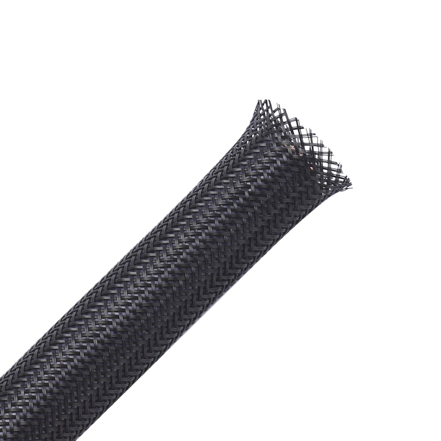 100ft - 1/2 inch PET Expandable Braided Sleeving - Black - Alex Tech Braided Cable Sleeve
