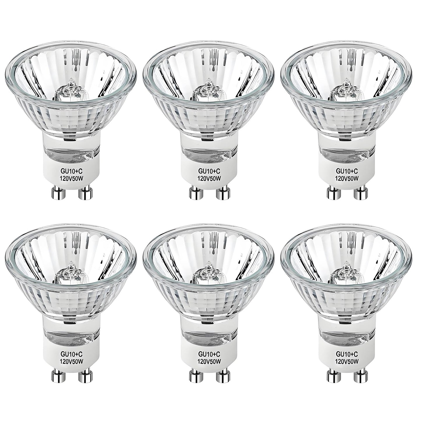 GU10 Halogen Light Bulbs,50W 110-130V Candle Warmer Lamp Bulb ,6 Pack