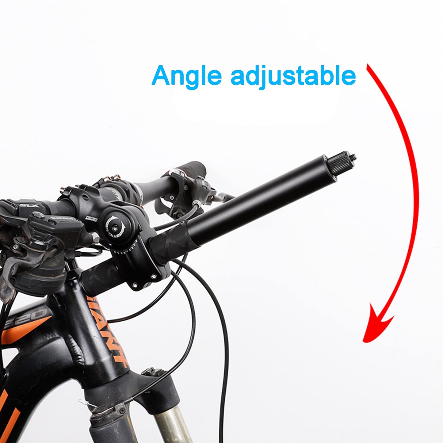 Third Person Perspective Handlebar Mount +114CM Invisible Selfie Stick for Bike Motorcycle Ride Tracking Shooting for Insta360 ONE X5,X4,X3,X2,X,RS,R