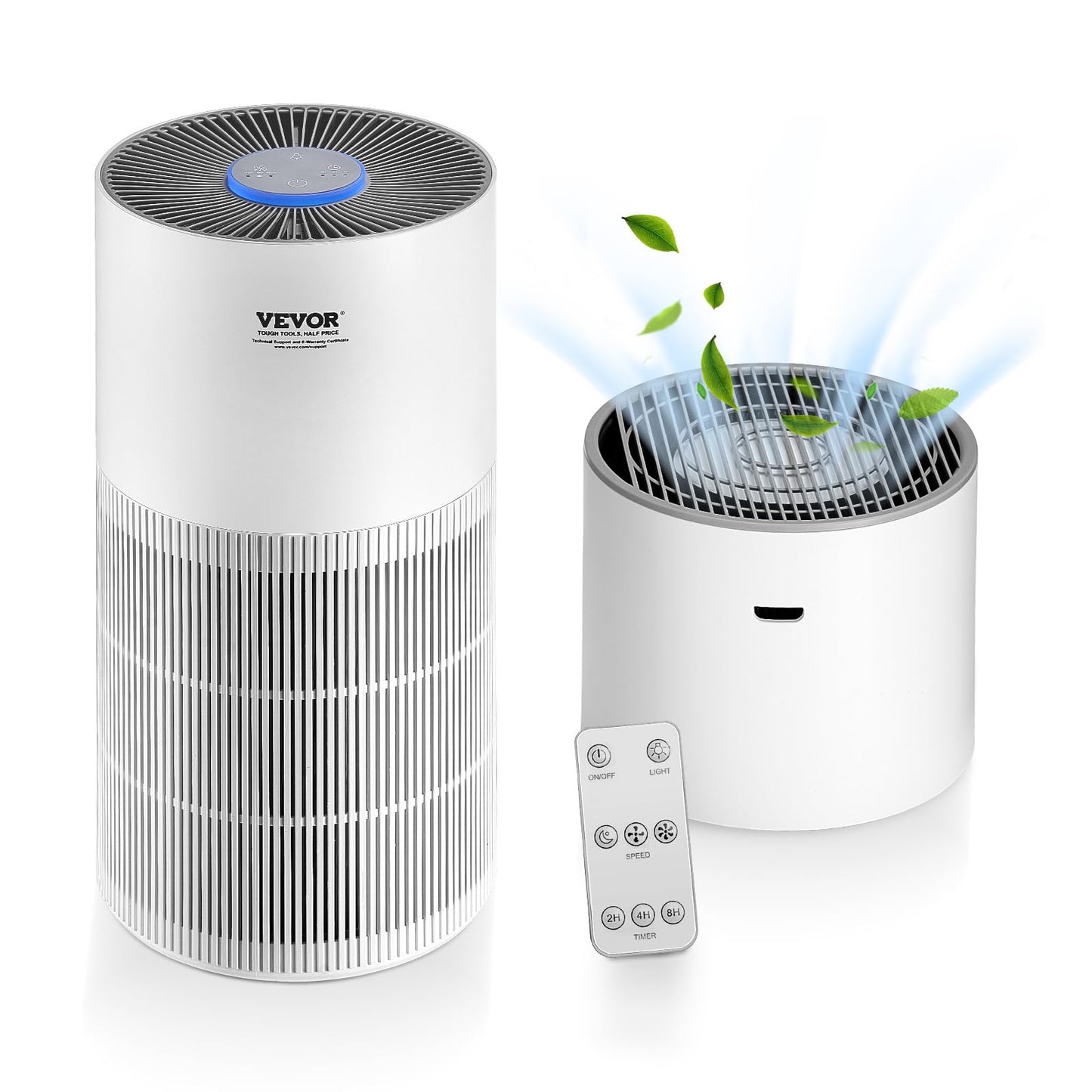 VEVOR 2 in 1 Air Purifier with Humidifier, Covers Up to 1090 ft² in One Hour, True HEPA 11 Filter, 22dB Quiet, Filters Up to 95% of Smoke, Dust, Pet