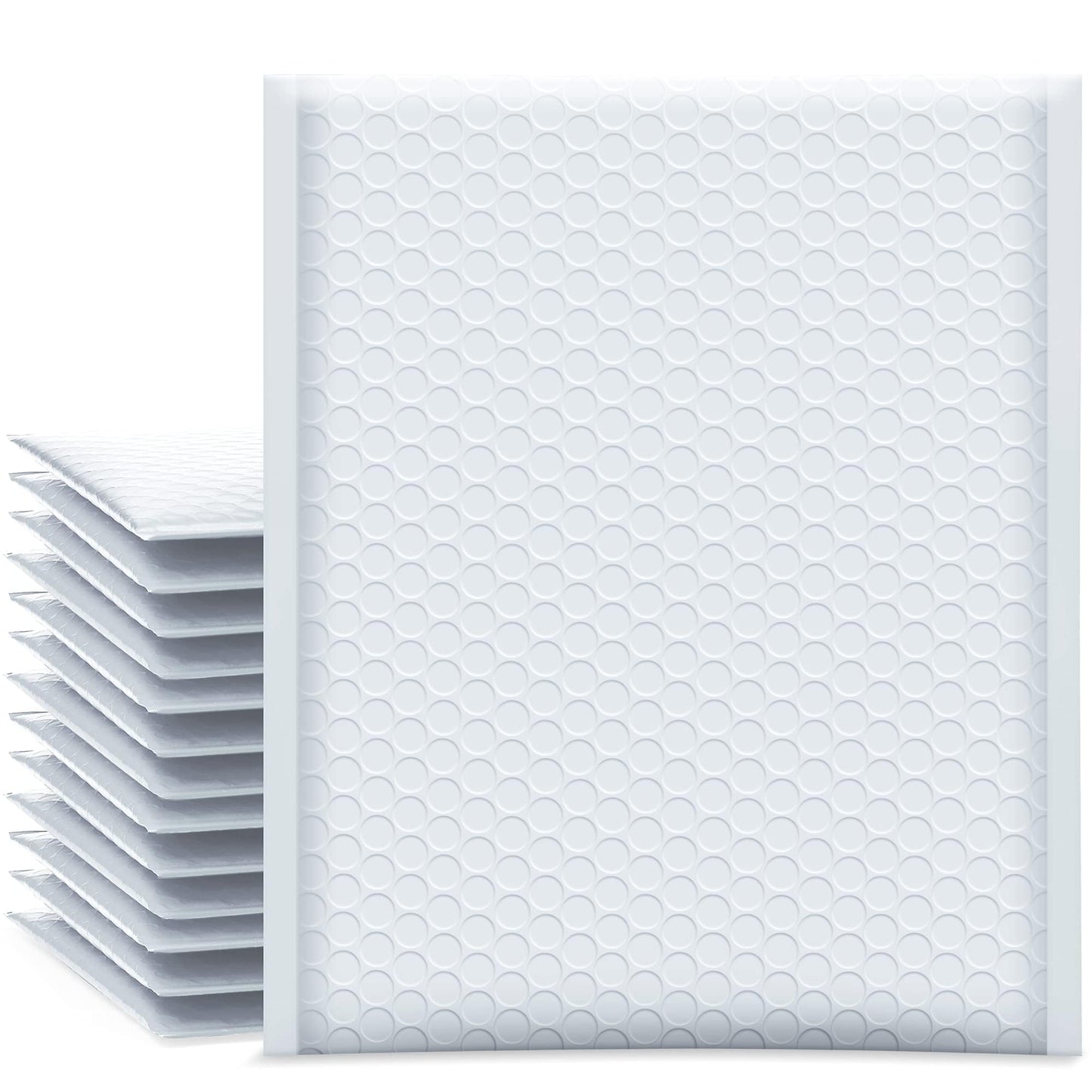 UCGOU Bubble Mailers 8.5x12 Inch White 25 Pack Usable Size 8.5x11 Poly Padded Envelopes #2 Medium Mailing Opaque Packaging Postal Self Seal Waterproof