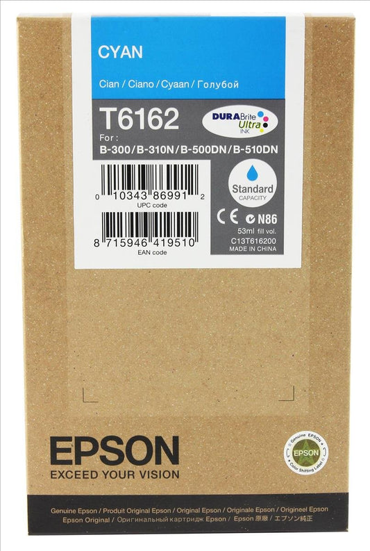 Epson T6162 Cyan Genuine, Ink Cartridge DuraBrite Ultra
