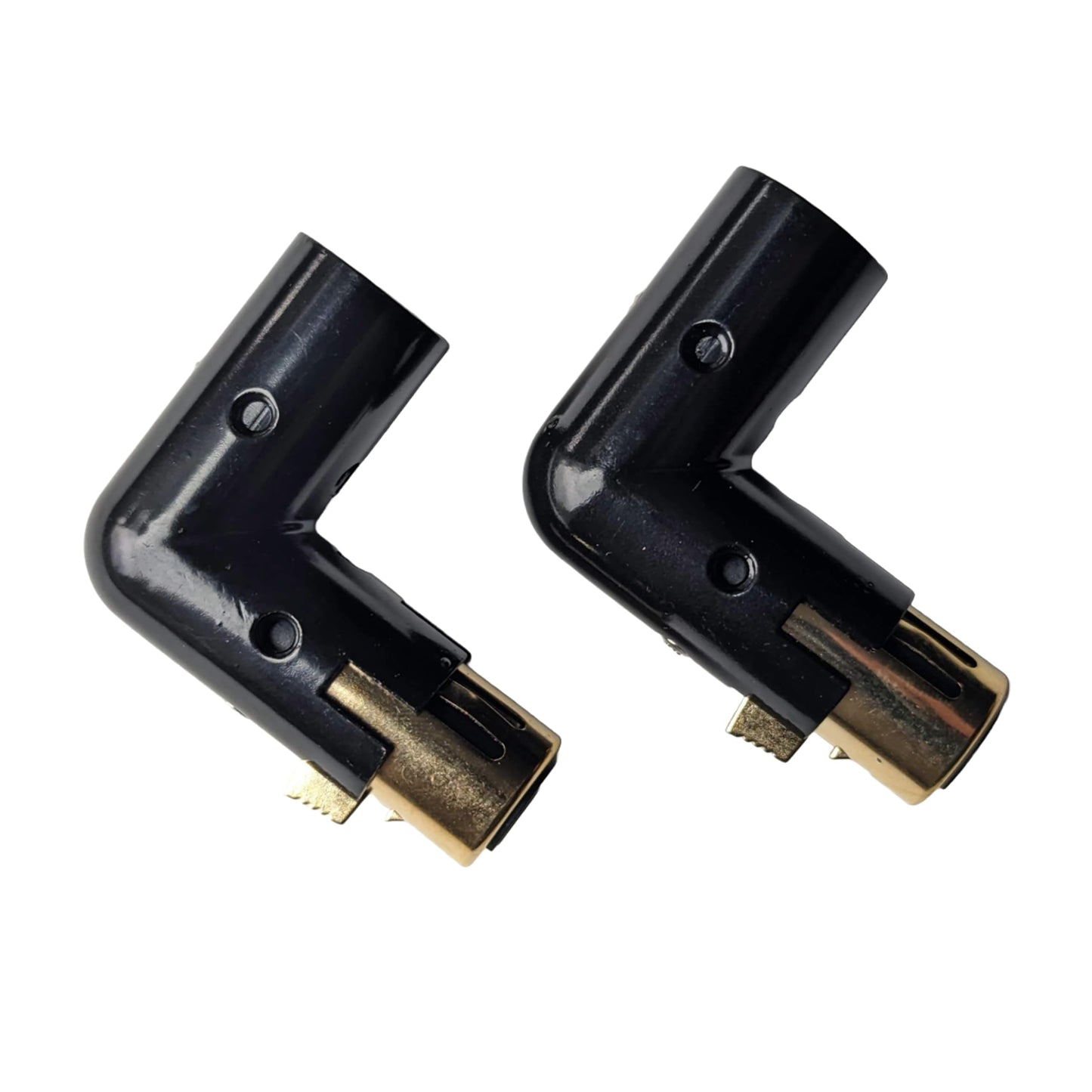 Milestock 2-Pcs 3-PIN XLR Angle Adapter Adjustable Male to Female, XLR 90 Degree, 4 Adjustable Angle Positions, Gold Plated