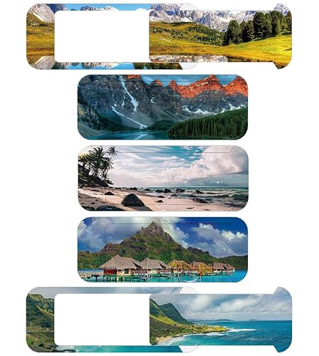 Laptop Camera Cover Slide,Protective Cover for Laptop, Desktop, PC,MacBook Pro, MacBook Air, iPad, iMac, Tablet,Protecting Privacy Security (Scenery)