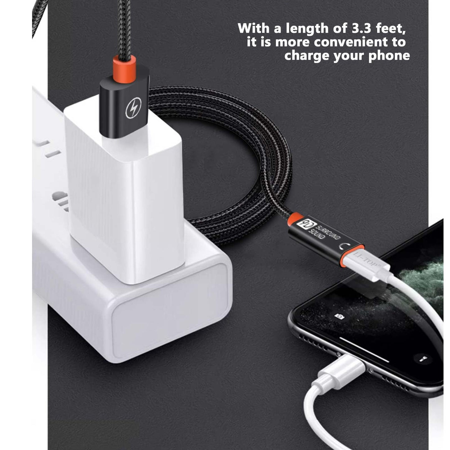 POHFP USB C Female to USB Male Adapter 3.3Ft, Type C to A Charger Cable, Upgraded Type C to USB Male Adapter High-Speed Data Transmission for Laptop…