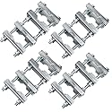 4 Sets Antenna Mast to Mast Clamp Bracket Kit with V Jaw Blocks for 1"-2.5" OD Poles, Heavy Duty Mounting Hardware for Ham TV Network Antennas