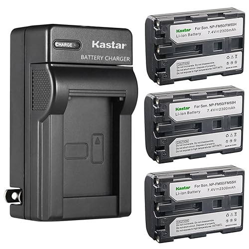 Kastar 3-Pack Battery and AC Wall Charger Replacement for Sony DCR-TRV140, DCR-TRV145, DCR-TRV147, DCR-TRV230, DCR-TRV239, DCR-TRV240, DCR-TRV245