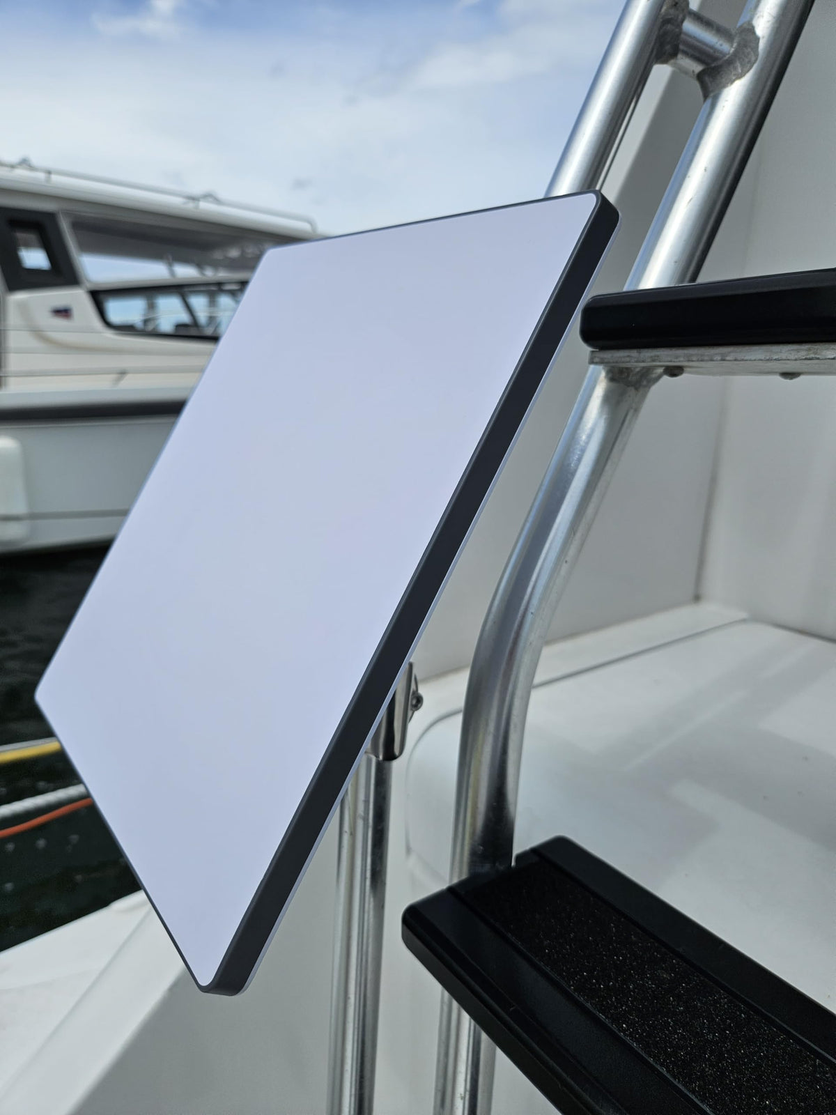 LocMarine® Marine-Grade Adjustable Rail Mount for Starlink® Mini - Flat Dish Base for Boats, Yachts, Sailboats & Trawlers (LM-SMINI-RL)