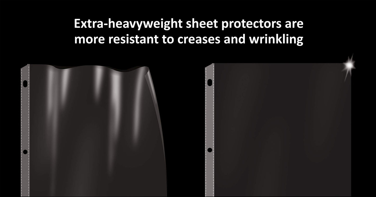 GOLD SEAL 400 Count Diamond Clear Extra Heavyweight Sheet Protectors, 4 mils Strong, to fit 8.5 x 11, Top Load, 400 Pack